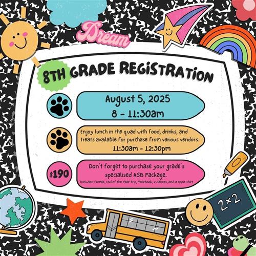 8th Grade Registration